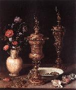 Still-Life with Flowers and Goblets a PEETERS, Clara